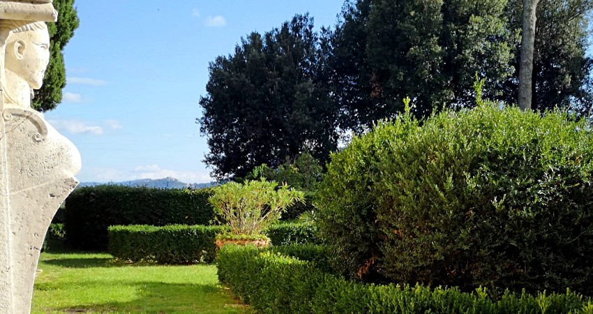 Italian formal garden at the Del Gallo estate
